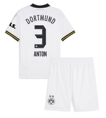 Borussia Dortmund Waldemar Anton #3 Tredje Kläder Barn 2024-25 Kortärmad (+ Korta byxor)